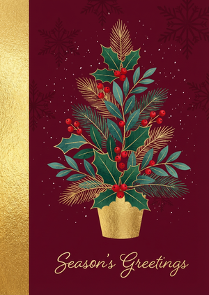 A printable, exquisitely detailed Christmas greeting card de... - 1