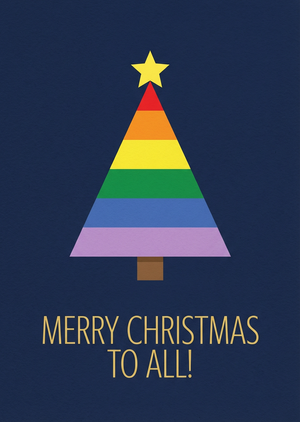 A beautiful, printable Christmas card design in a modern, fl... - 1
