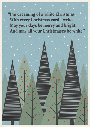 A beautifully printable Christmas card illustration in a fla... - 1