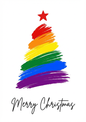 A minimalist and artistic Christmas card design featuring a ... - 1