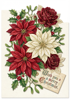 A beautiful, printable vintage Victorian Christmas card illu... - 1