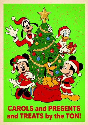 An exquisite, printable Christmas greeting card featuring cl... - 1