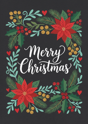 An exquisite, printable Christmas card design, presented in ... - 1