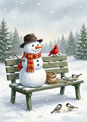 A beautiful and charming winter illustration, perfect for a ... - 1