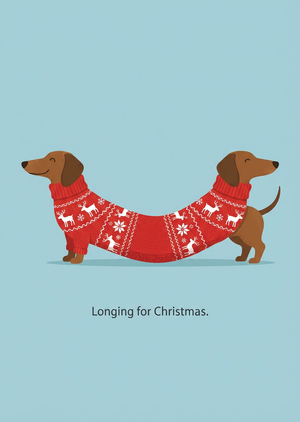 A funny flat vector illustration for a Christmas card, aspec... - 1