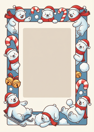 A printable animated Christmas photo frame in a vertical 1:1... - 1
