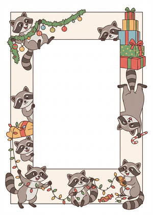 A printable Christmas photo frame illustration designed excl... - 1