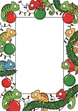 A printable Christmas frame in vertical 1:1.4, humorous cart... - 1