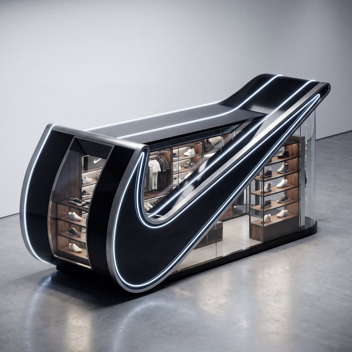 3D Isometric Luxury Pop-Up Kiosk Render 4