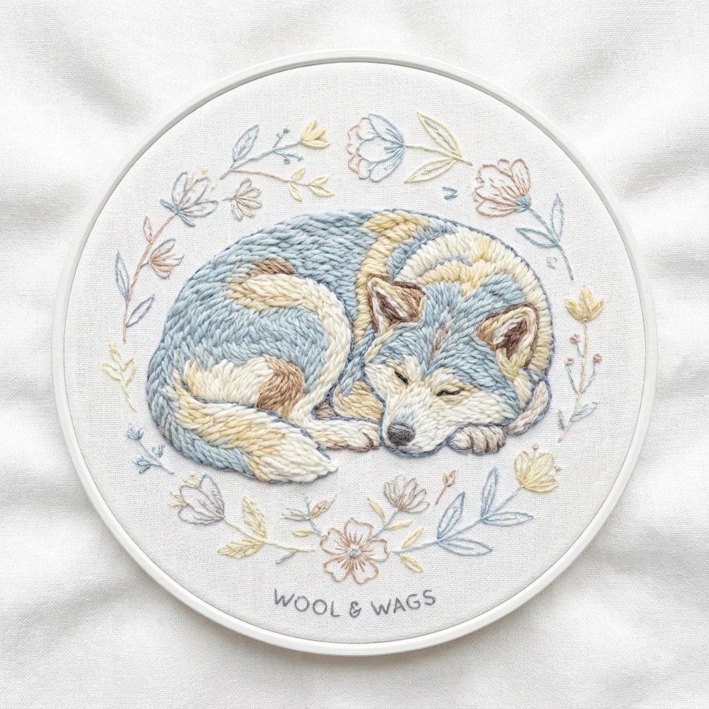 E-commerce Main Image - Akita Dog Embroidered Patch Design - 4