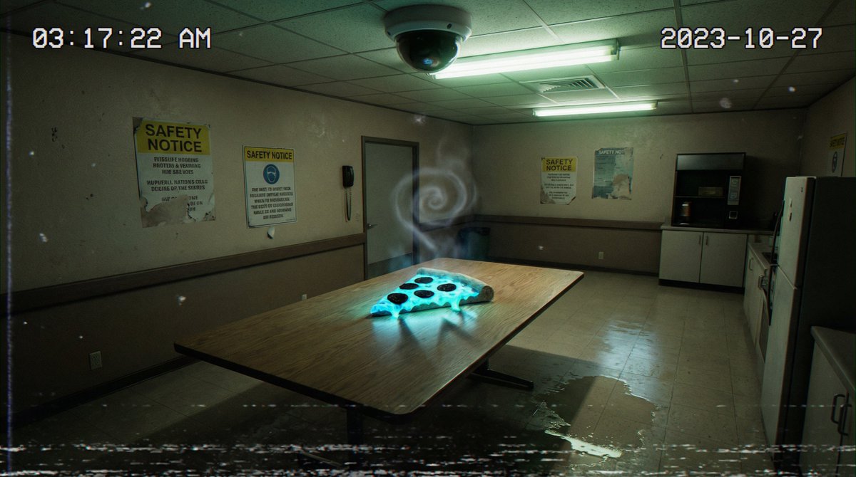 Forensic Surrealist Photography Prompt for Liminal Breakroom Incident 2