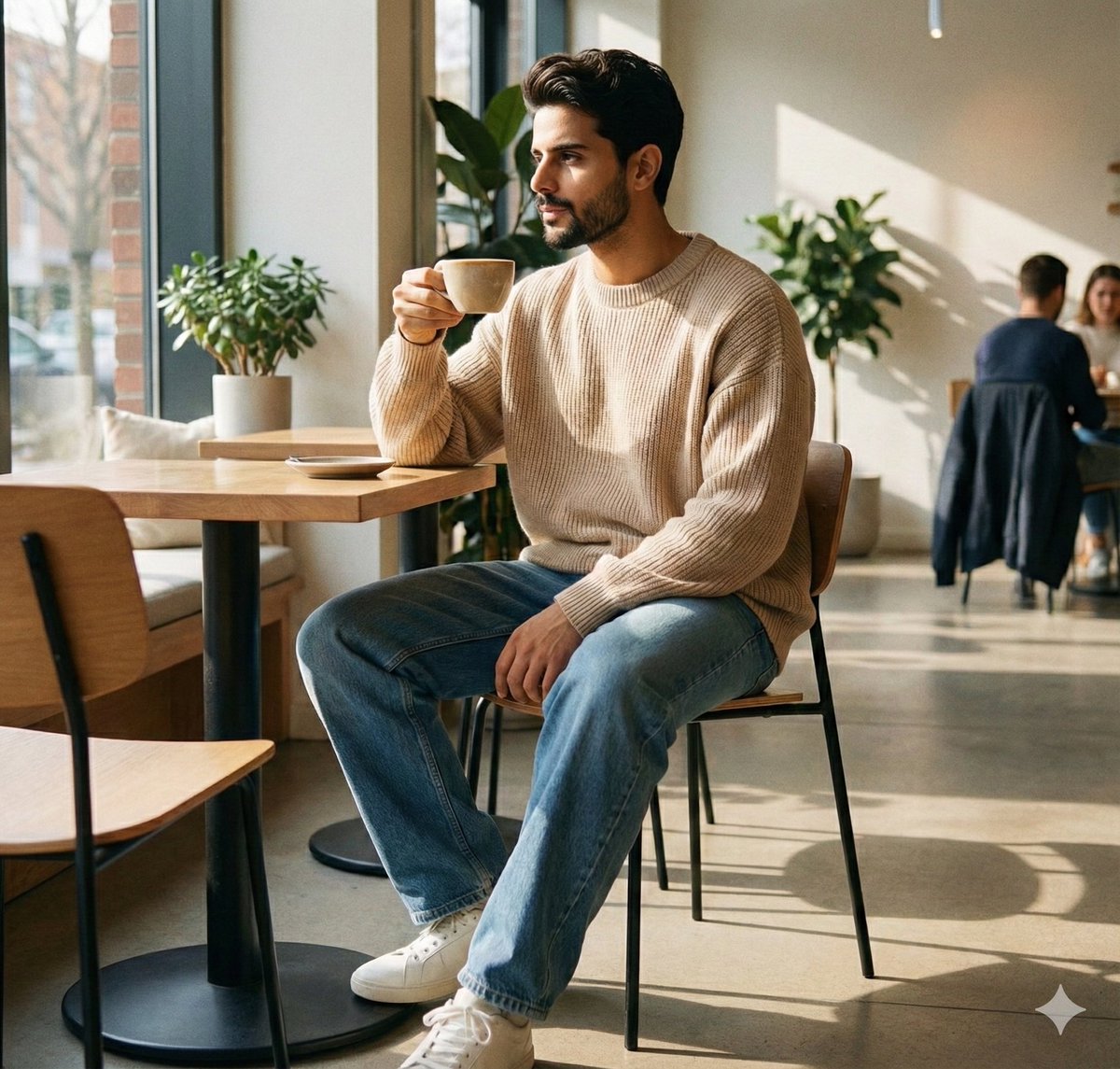 JSON Prompt for Lifestyle Portrait in Coffee Shop 3