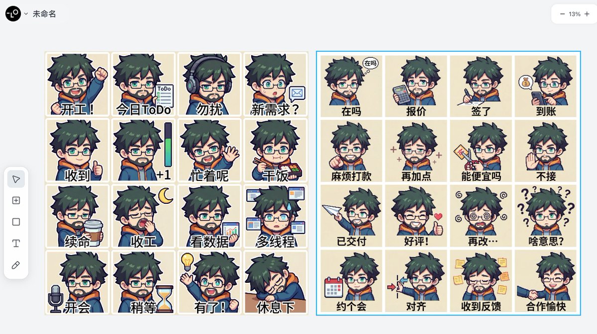 16-Panel Emoji Pack Generation Prompt