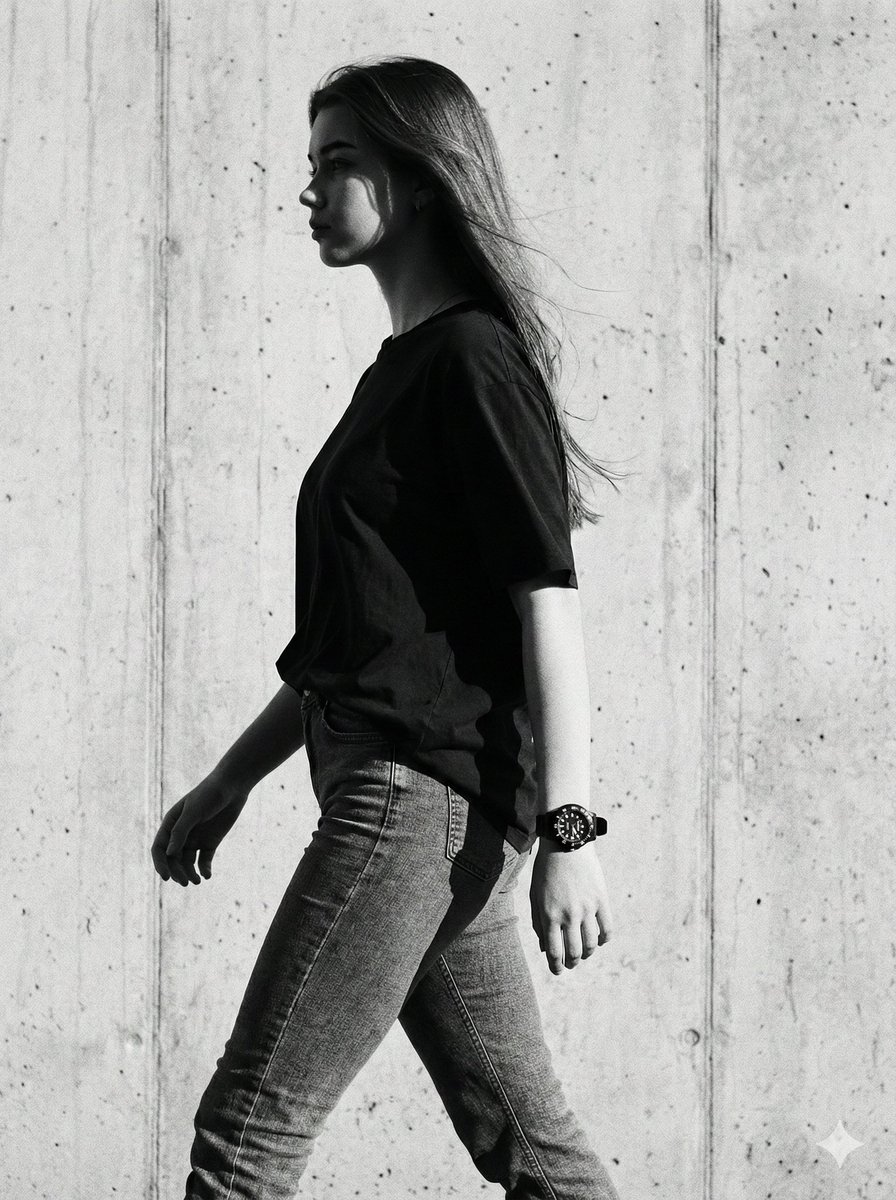 Cinematic Black-and-White High-Fashion Portrait