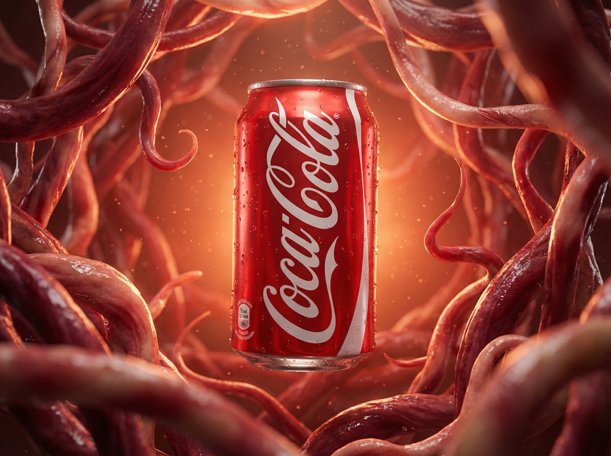 E-commerce Main Image - Surreal Product Shot Prompt: Purple Beverage Can with Organic Tendrils - 3