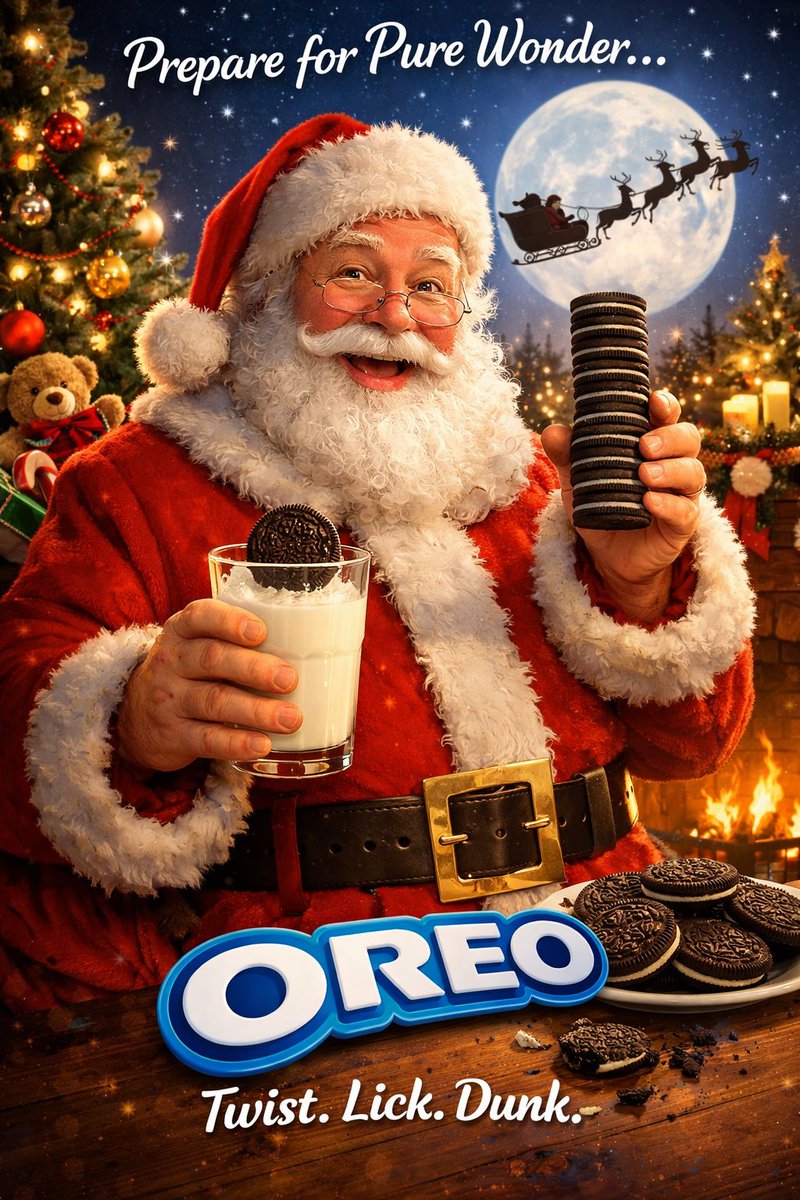 Oreo advertisement featuring Santa Claus - Image 1