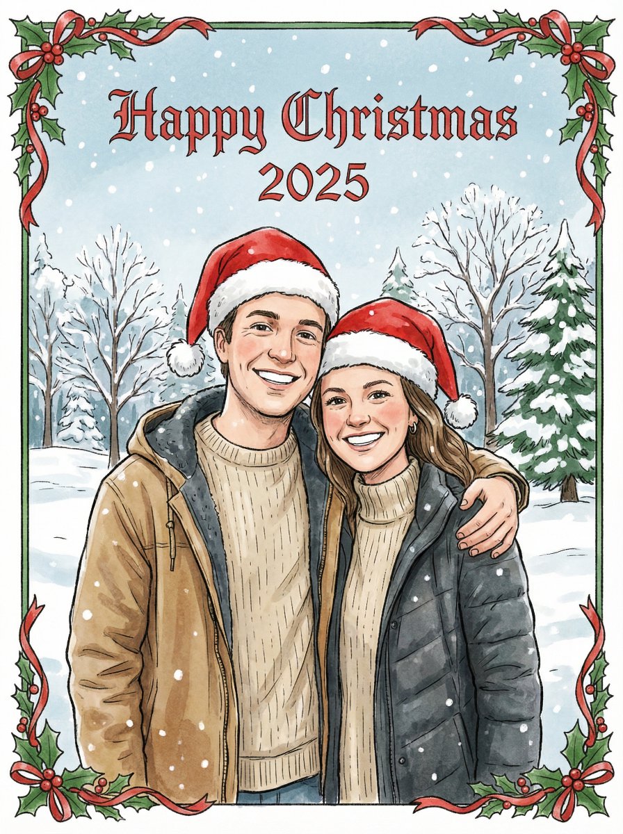 Traditional Christmas Card Design 2