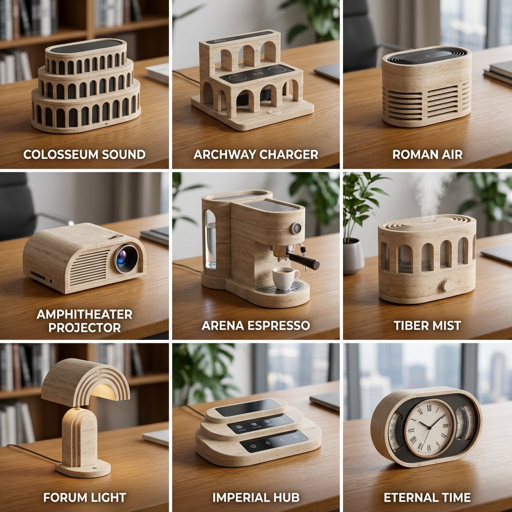 E-commerce Main Image - Landmark to Desk Gadget Transformation Prompt - 1