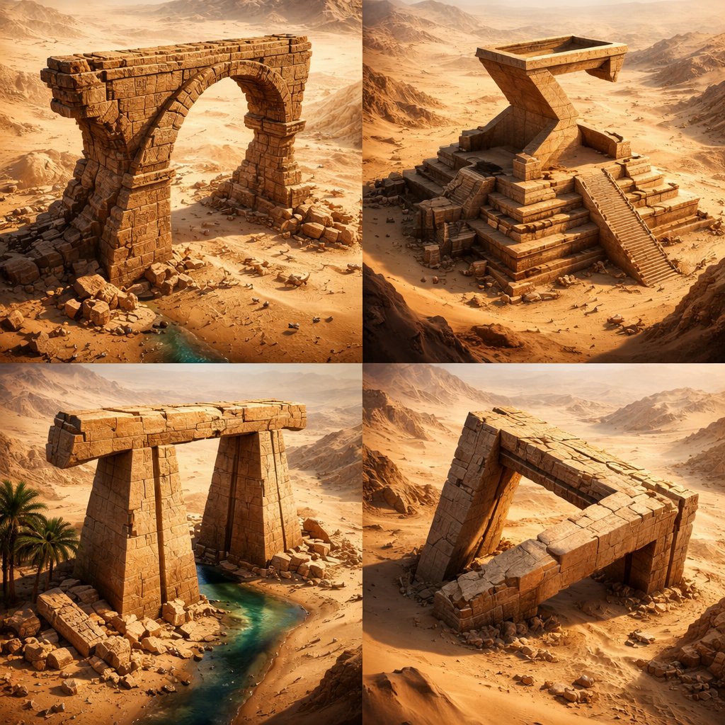 Desert Ruins of Pure Math Grid - Image 1