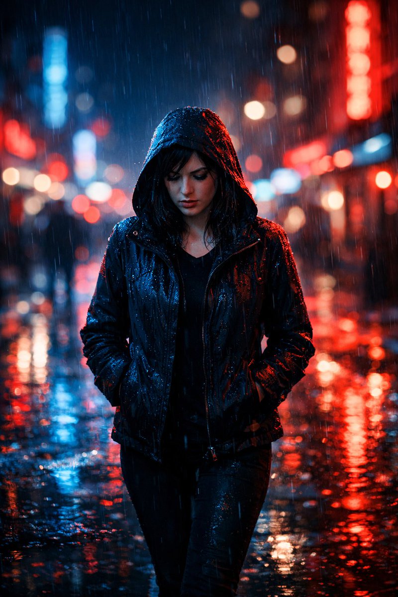 Cinematic Night Street Scene Prompt - Image 2