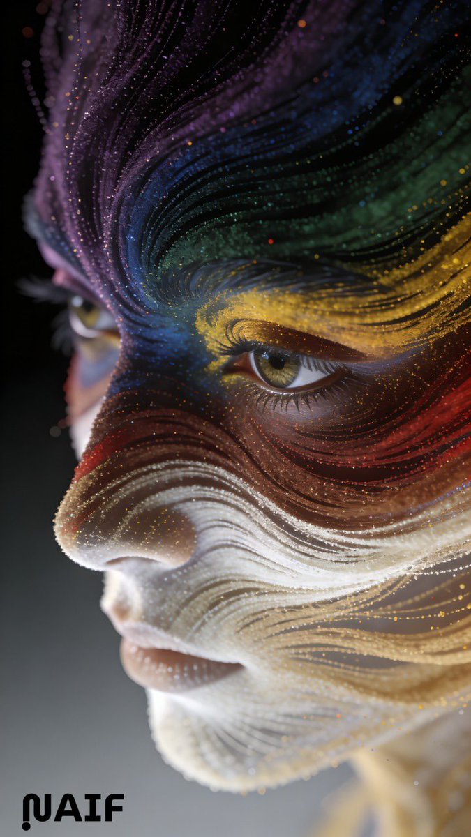 Abstract Fibonacci Particle Facial Features CGI Prompt - Image 1