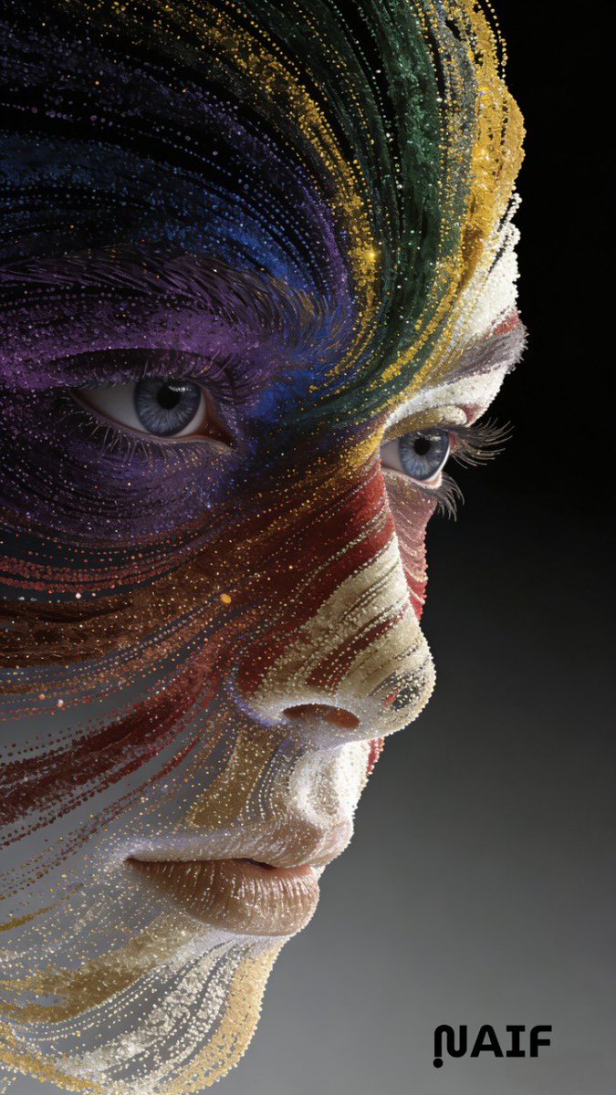 Abstract Fibonacci Particle Facial Features CGI Prompt - Image 2
