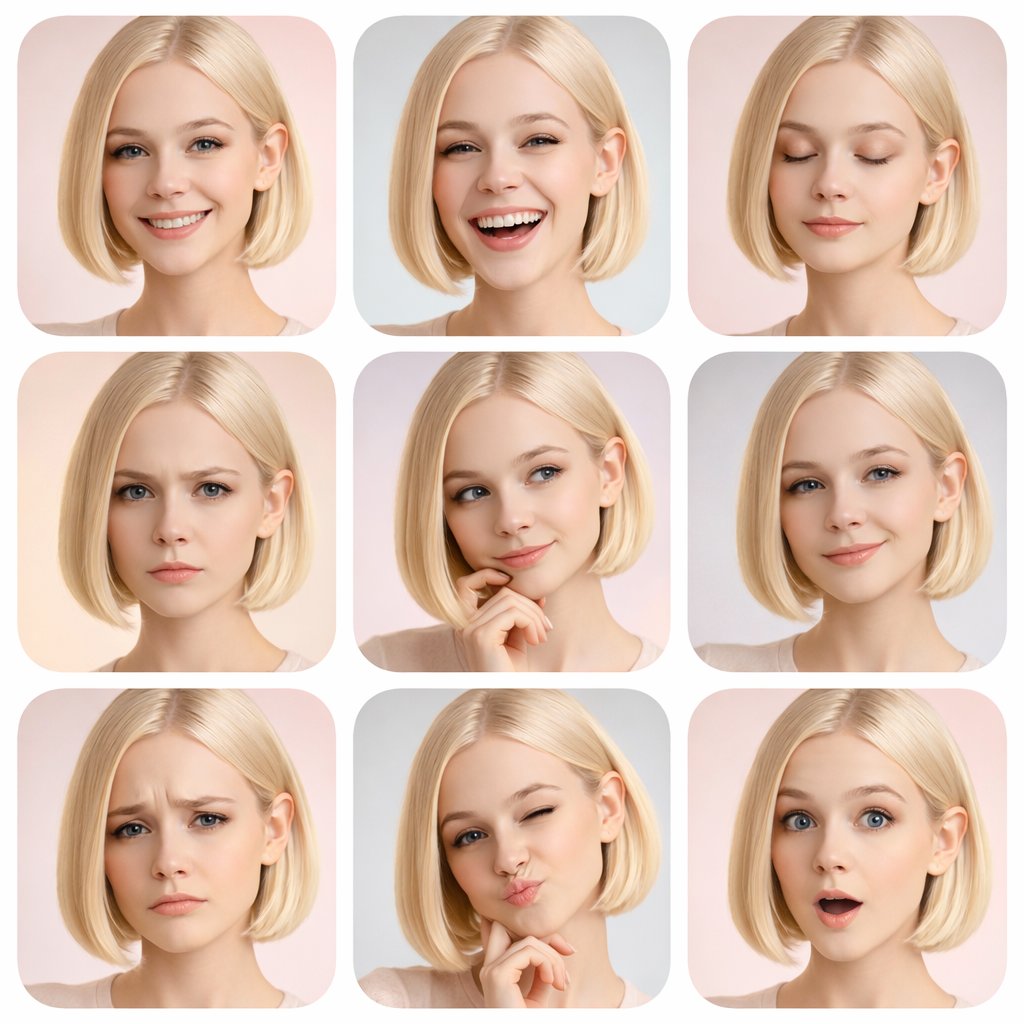 Portrait grid with varied facial expressions - Image 2