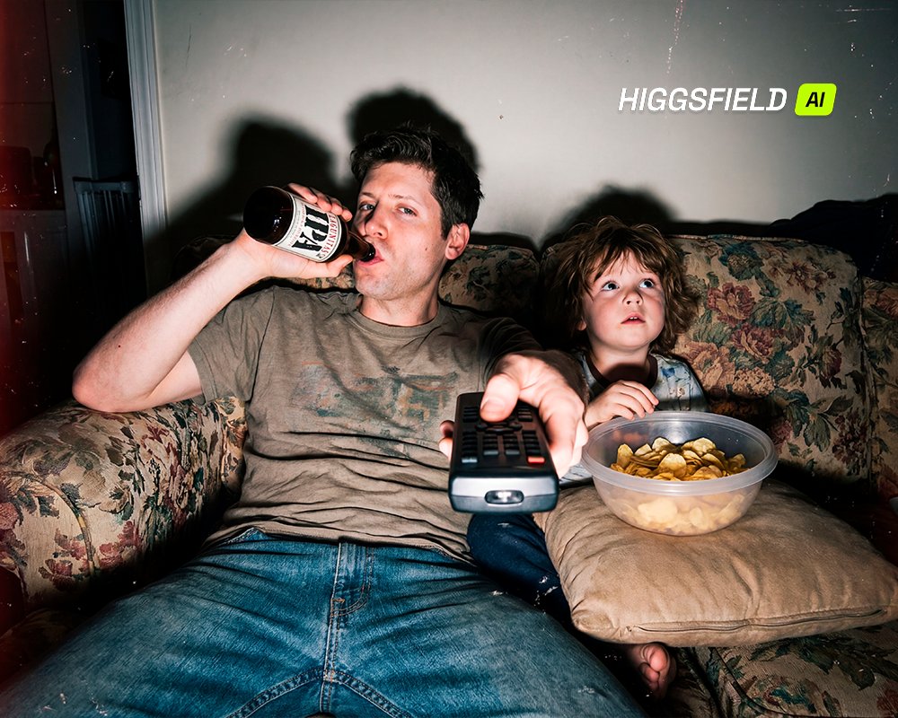 Candid Cinematic Lifestyle Photograph of Father and Child - Image 1