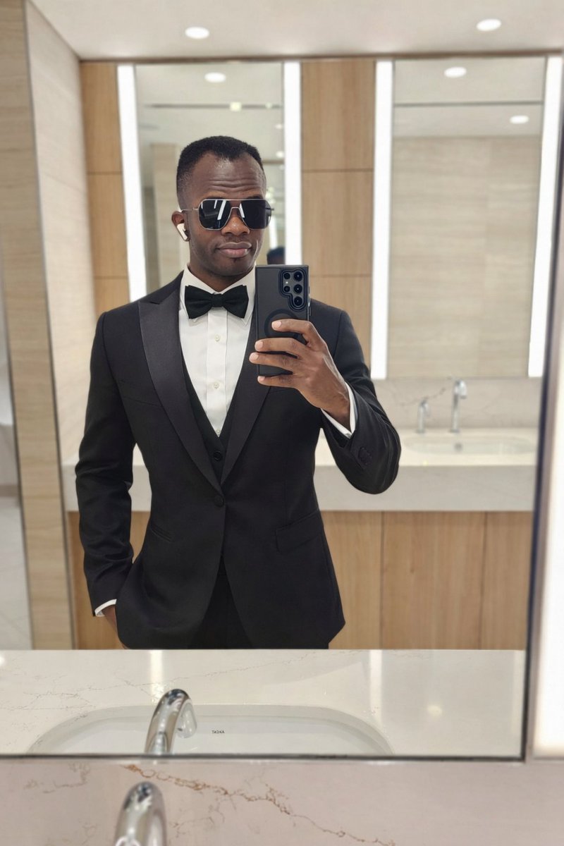 Outfit Change to Tuxedo and Bow Tie - Image 2
