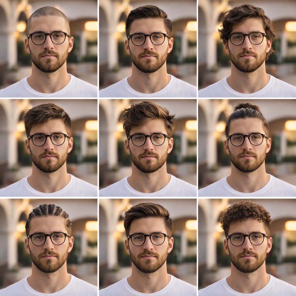 Aesthetic Hairstyle Comparison Grid - Image 1