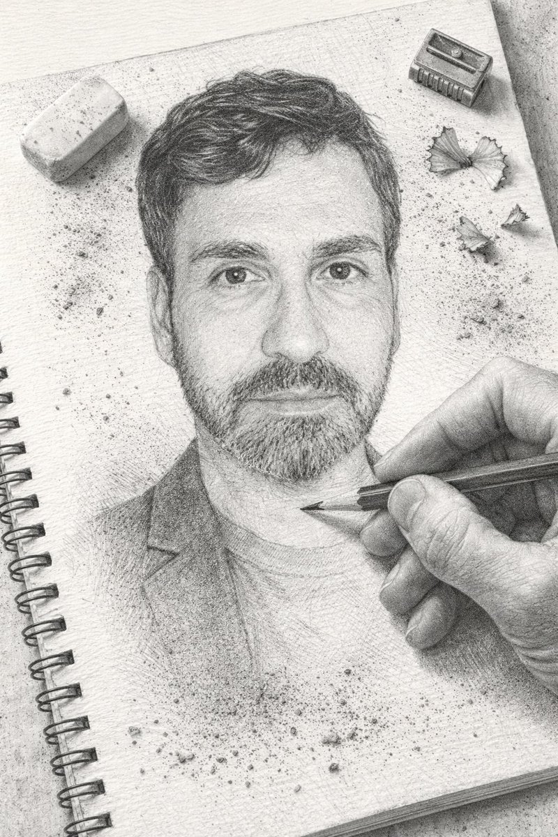 Ultra-Detailed 3D Graphite Sketch - Image 1