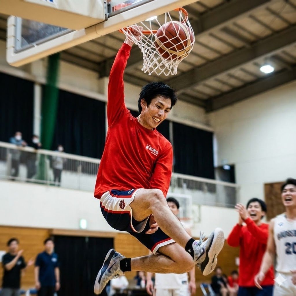 Dynamic Basketball Dunk Photo - Image 2