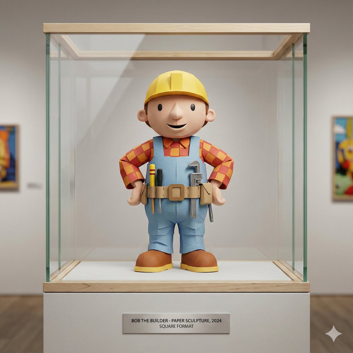 Cartoon Character Paper Sculpture Museum Display 2