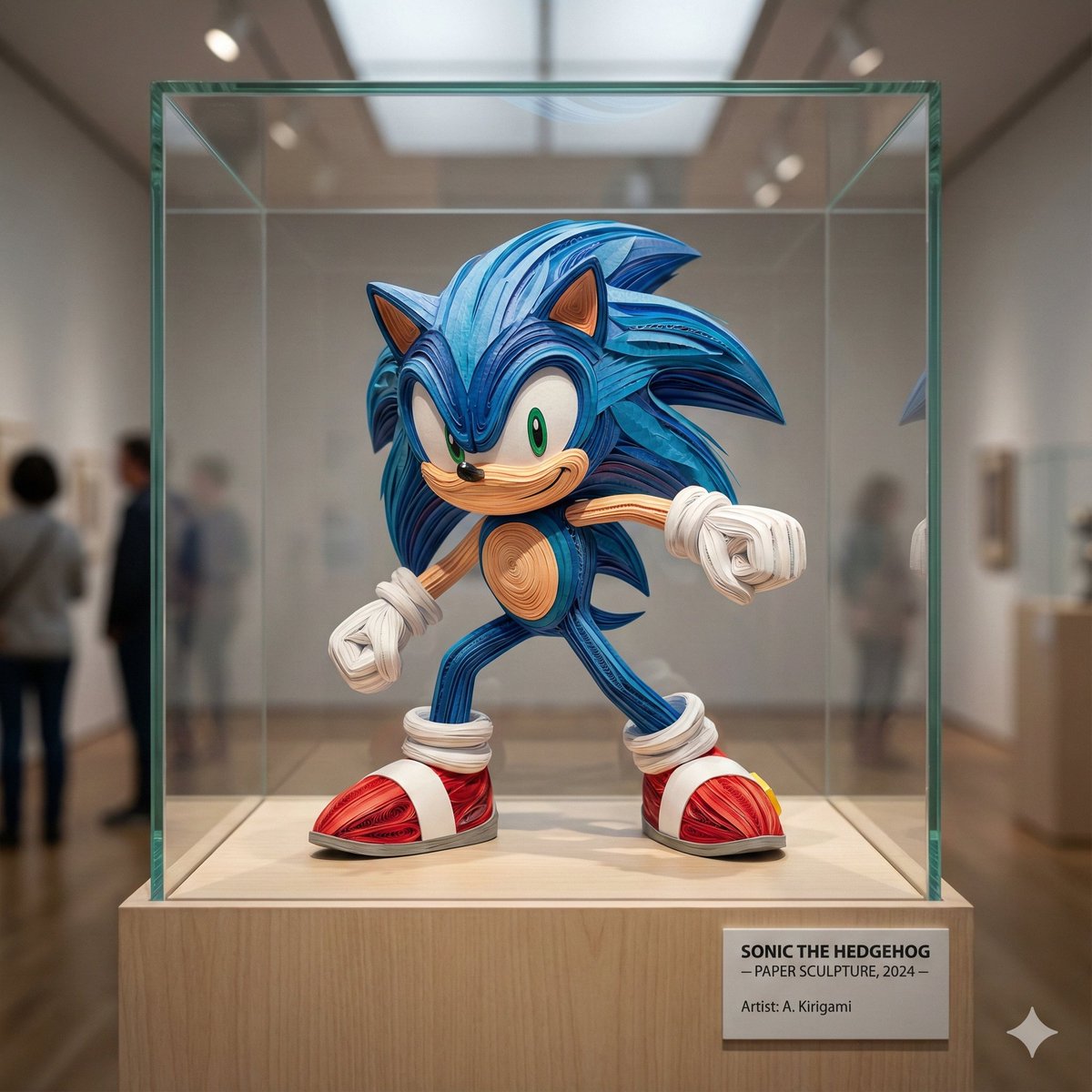 Cartoon Character Paper Sculpture Museum Display 3