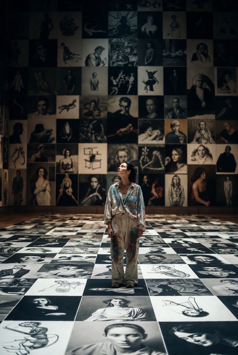 Aspiring Artist in Grand Gallery Film Style