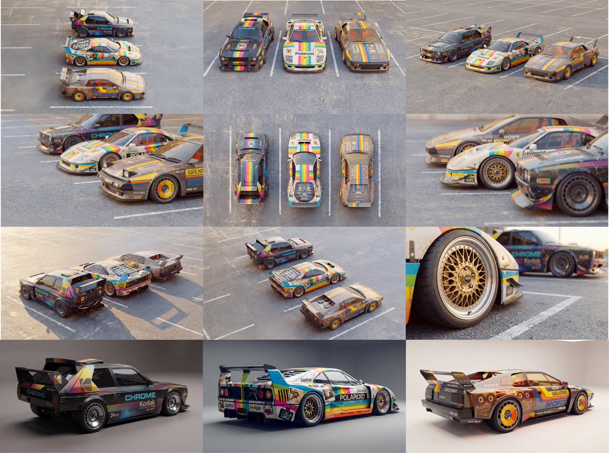 Composite Racing Car Shot with Vintage Film Branding 2