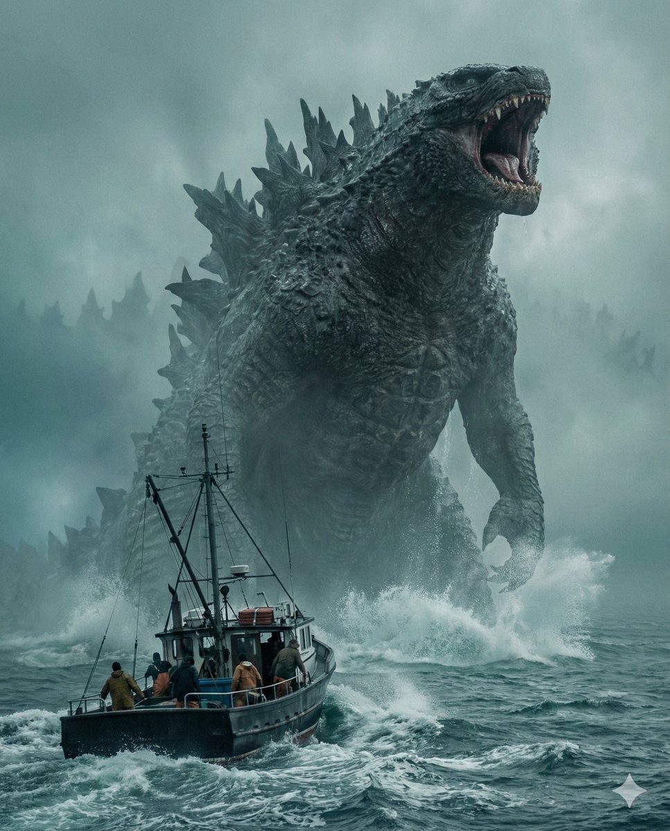 Game Asset - Cinematic Photorealistic Godzilla Encounter Prompt - 1