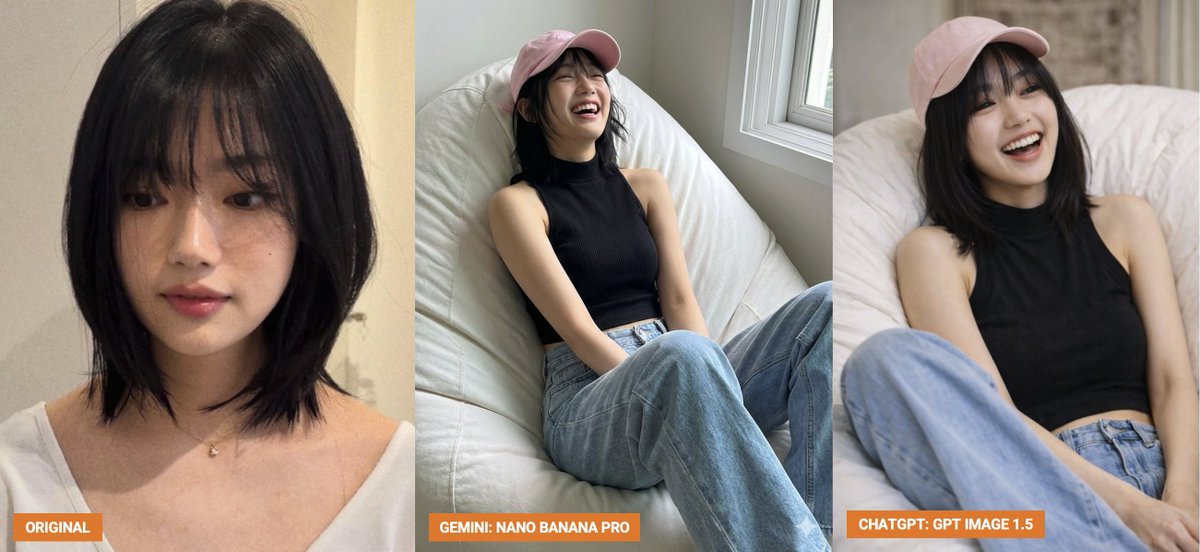 Photorealistic Woman Laughing on a Beanbag