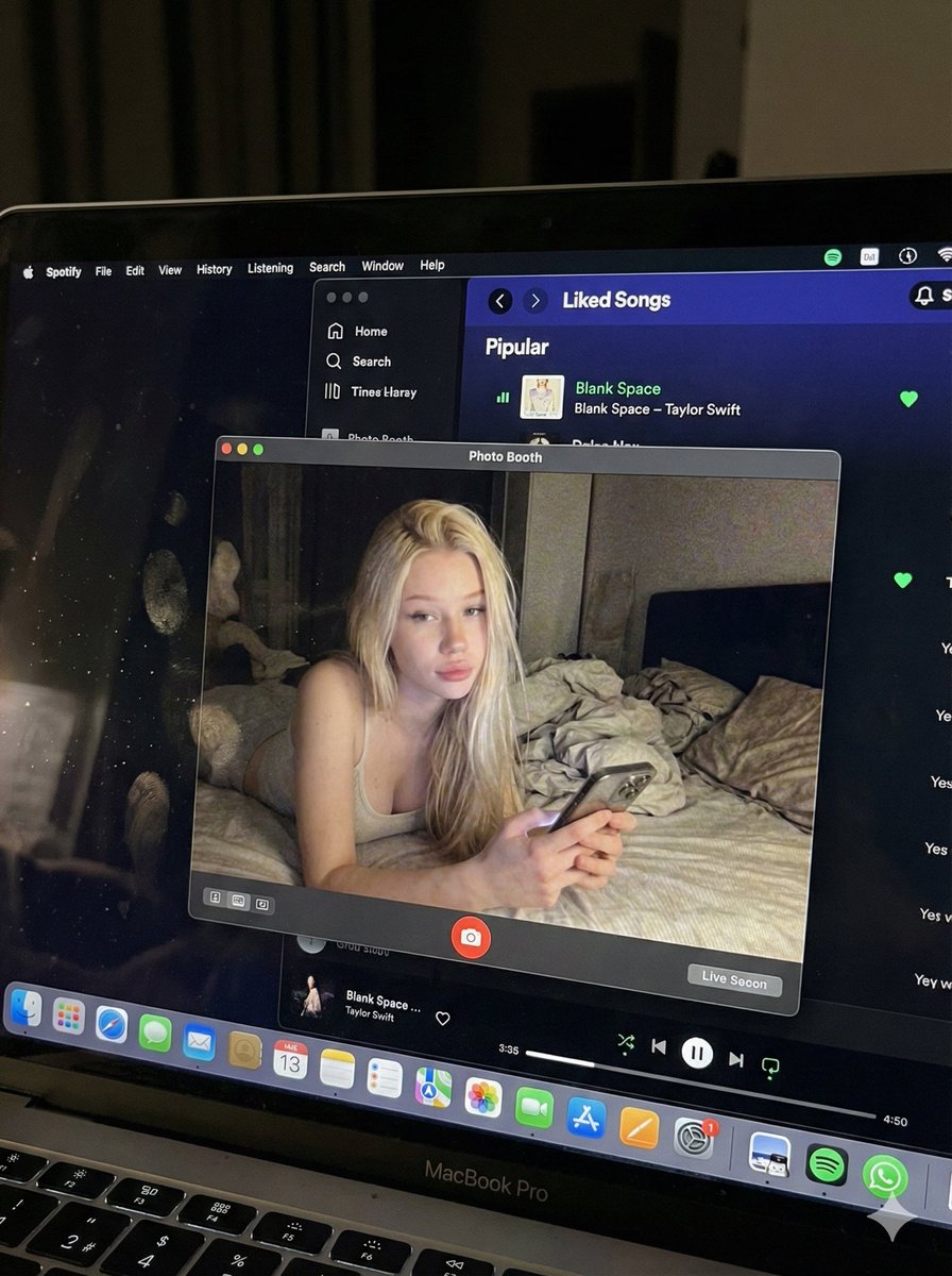 YouTube Thumbnail - Photorealistic MacBook Screen POV Selfie Prompt - 1