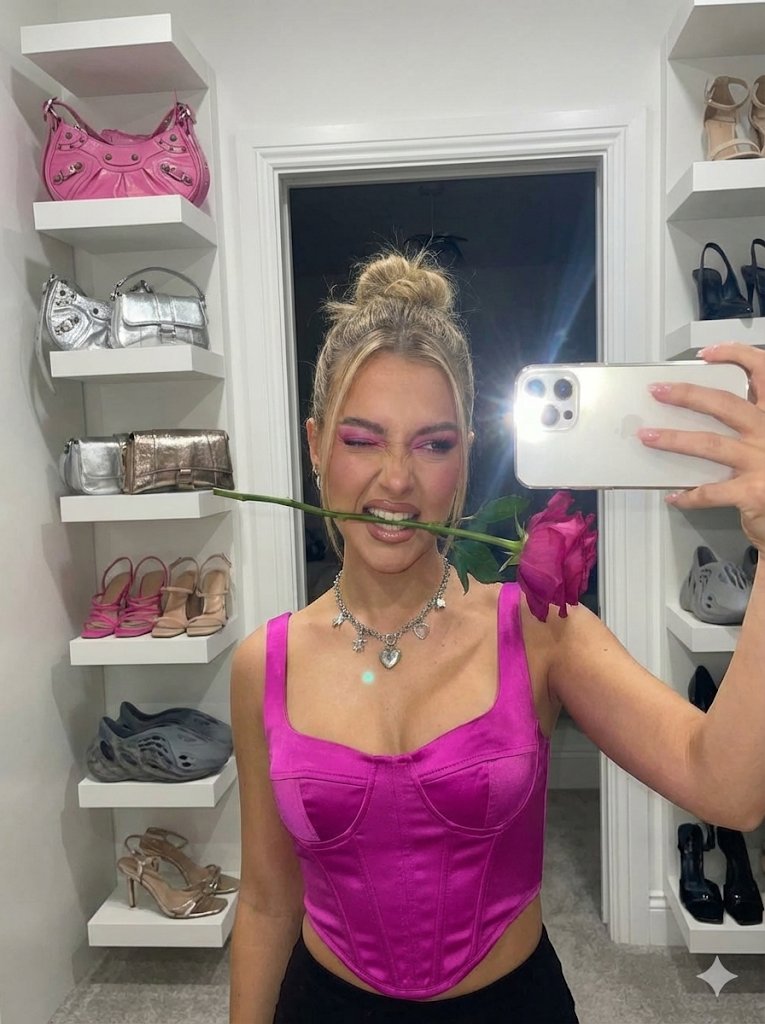 Sample output image for Influencer-Style Selfie Portrait with Rose (Reference Image Required)