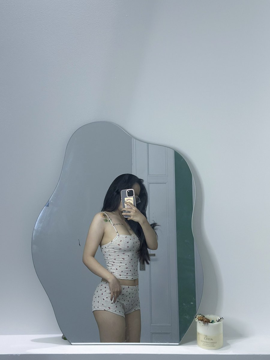 Cherry Print Camisole Mirror Selfie Prompt