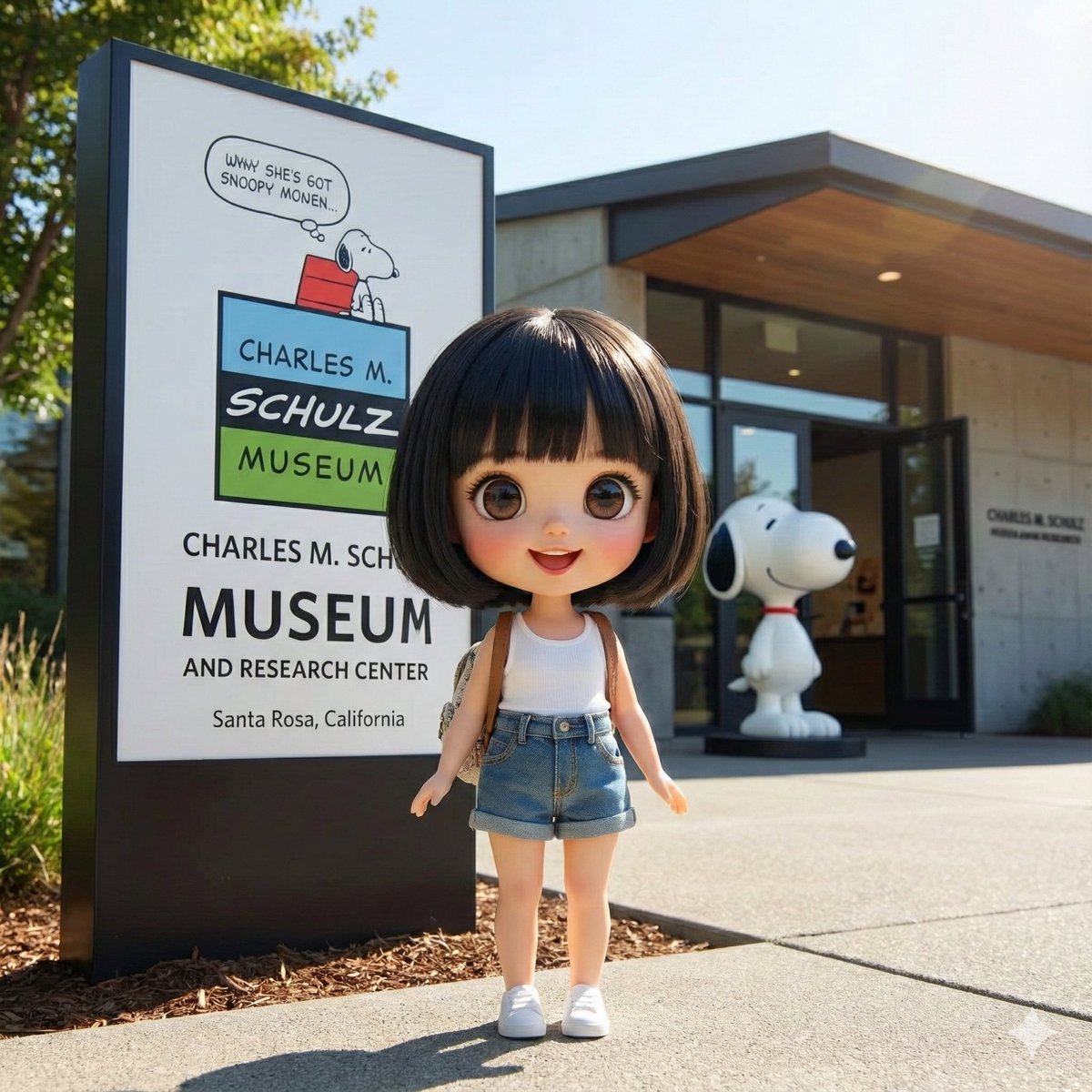 Character Visiting a Museum