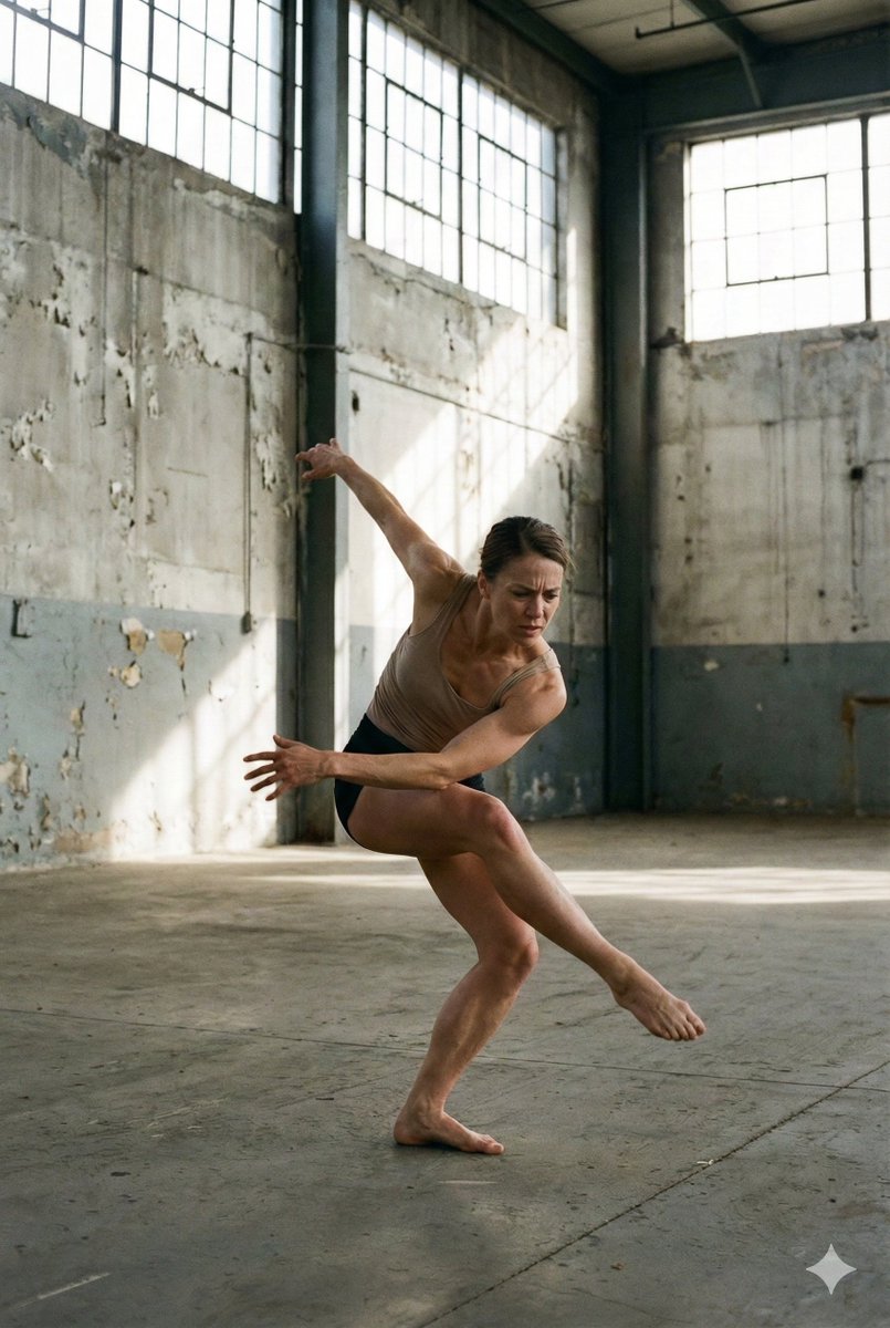 Dancer Frozen Before Losing Balance