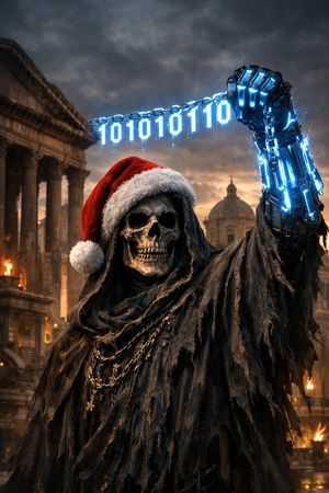 Seasonal Grim Reaper in a Roman City