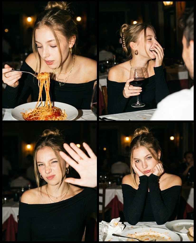 Product Marketing - 2x2 Grid Italian Trattoria Flash Photoshoot Prompt - 1