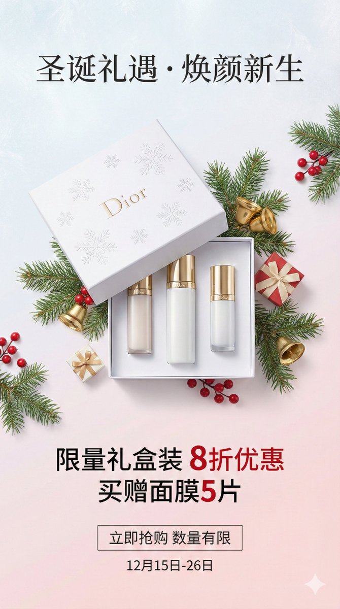Product Marketing - Christmas Skincare Set Promotion Card - 1