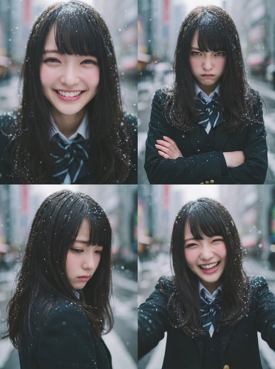 Comic / Storyboard - Four-Panel Emotion Grid Generator (Joy, Anger, Sadness, Fun) - 1