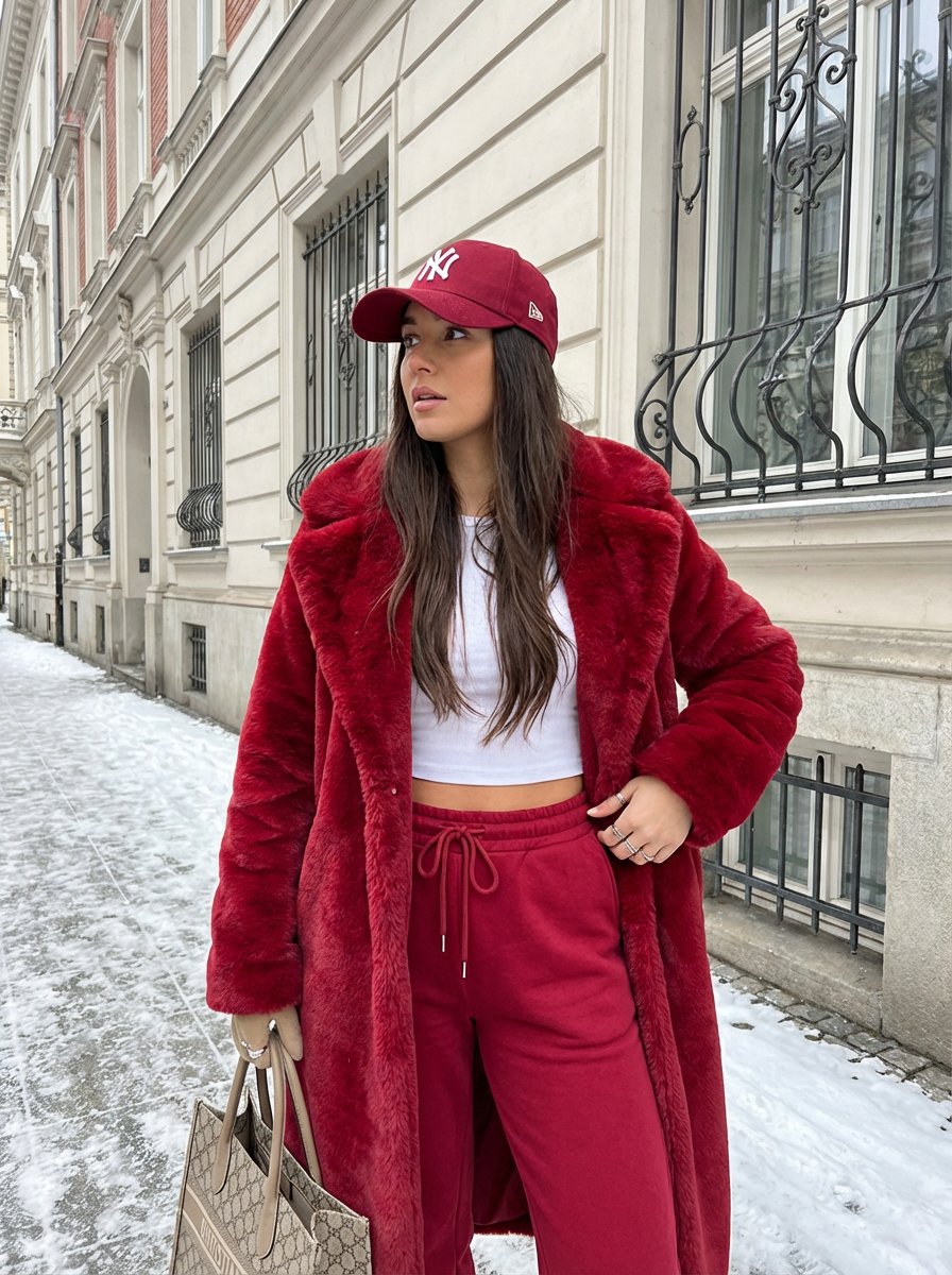 Street Style Fashion Shoot in Winter Snow