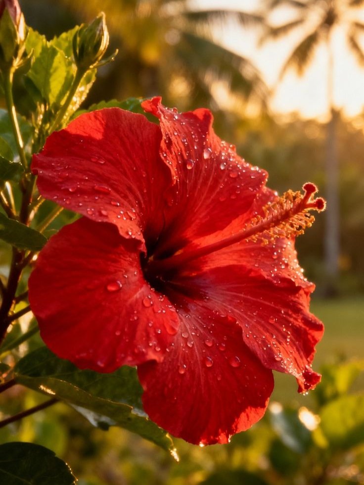 Ultra-Photorealistic Macro Shot of a Red Hibiscus