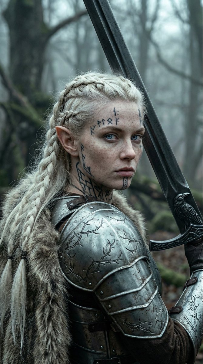 Fierce Elven Warrior Princess Cinematic Portrait (Duplicate)